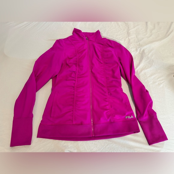Fila Magenta Zip-Up Jacket Medium - Picture 2 of 7